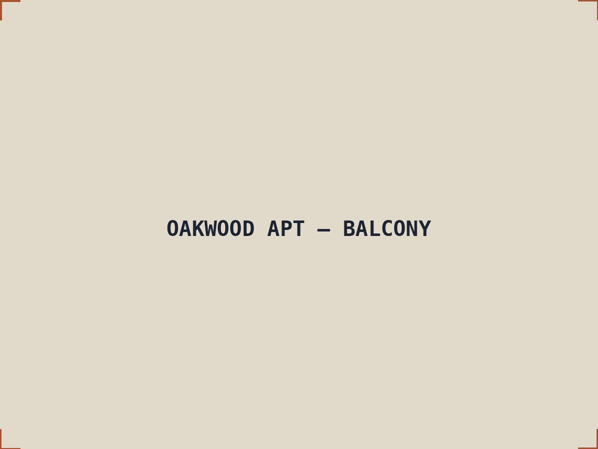 Oakwood Apartment — balcony view