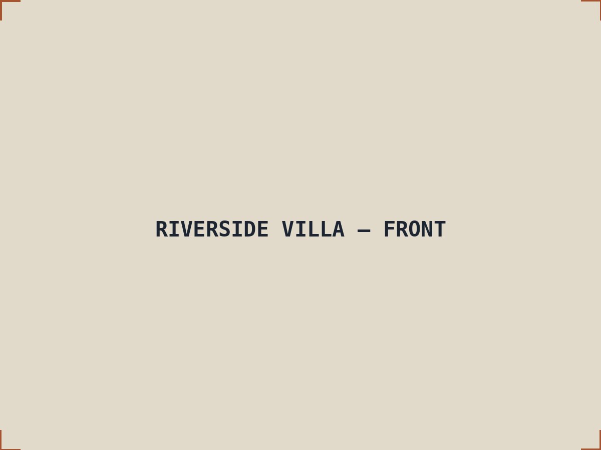 Riverside Villa — front elevation
